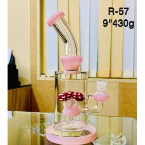 9'' Mushroom Showerhead Bend Neck Bong(Weight-430gm)
