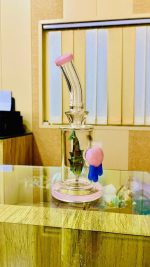 8'' Fish Showerhead Bong with Honeycomb Hand(Weight-300gm)